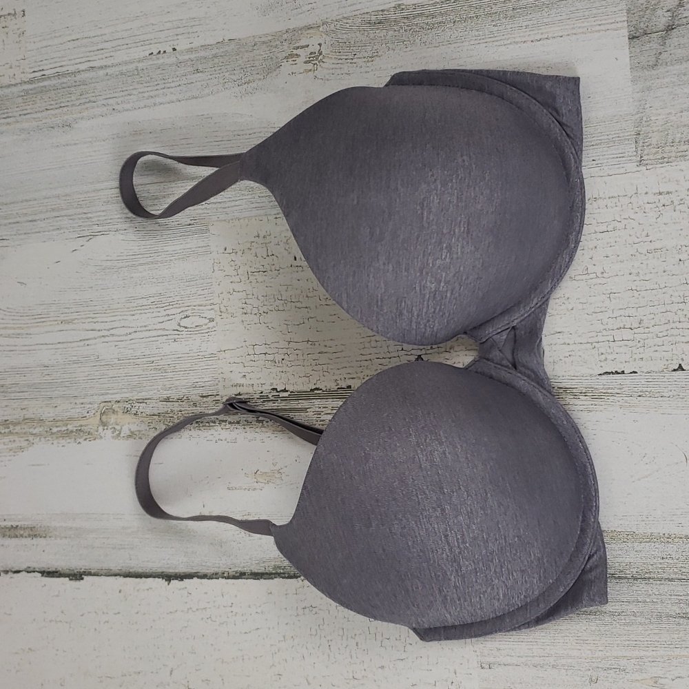 Victoria's Secret gray padded perfect coverage bra Size 32DD